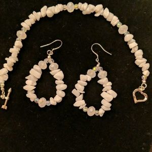 Bracelet and earrings